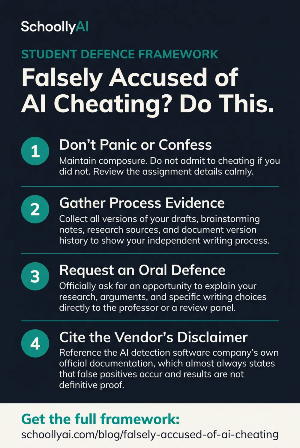 falsely accused of AI cheating: step-by-step defence framework for students
