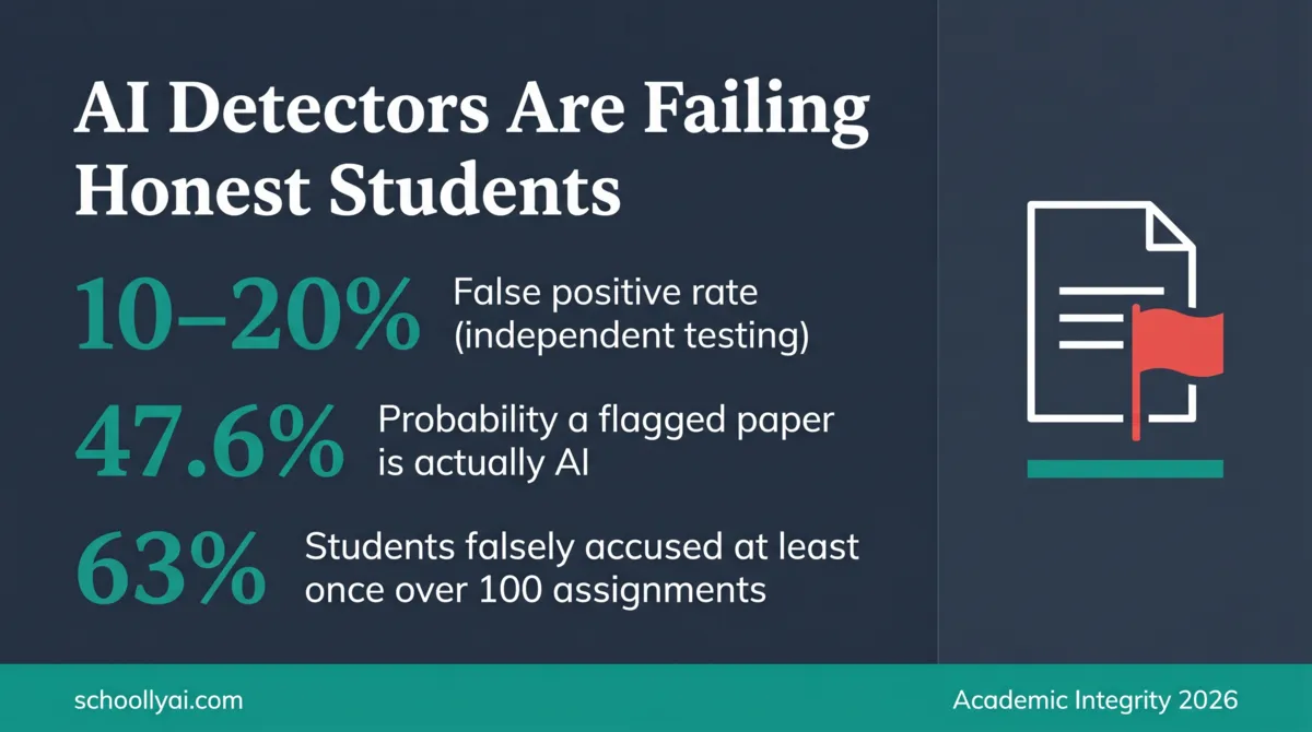 turnitin false positive rate: statistical breakdown of AI detection errors in education